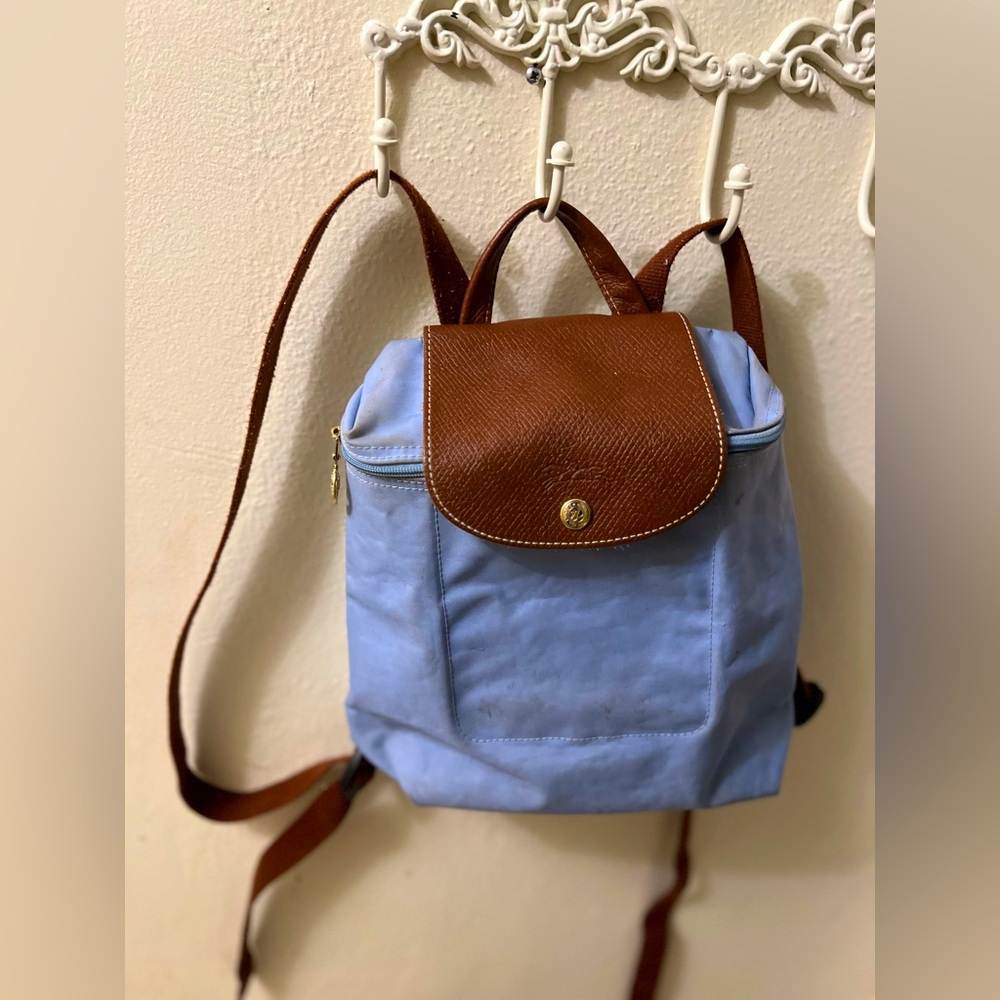 Longchamp le pliage backpack blue
